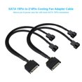 thumbnail image 4 of Sata 15Pin A 2 * 4Pin Ventilador De Refrigeración Cable Adaptador De Corriente Convertidor De 2 Vías Cable 22Awg Guardurnaity EL006889-00, 4 of 6