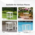 thumbnail image 6 of Aoodor Outdoor HDPE End Table Adirondack Side Table, Classic Modern Design, High-Quality, Easy Assembly, Muti-Purpose End Table for Patio, Garden, Lawn, 6 of 7