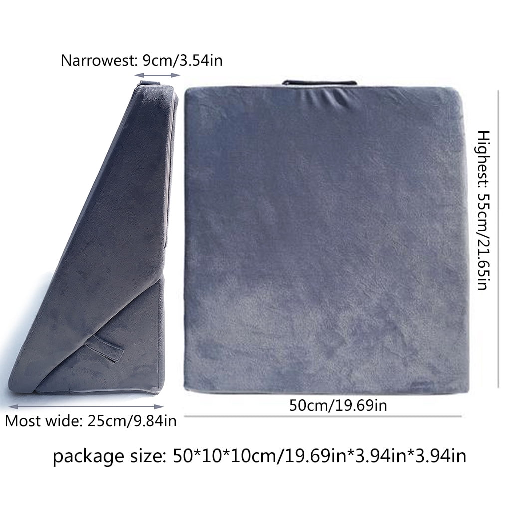 lanema Bed Wedge Pillow for Sleeping, Memory Foam Top Adjustable Folding Incline Cushion, Elevated Support Triangle Pillow