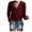 Wine, variant on Womens Tops Blouses Knit Tunic Loose Long Sleeve Button Up V Neck Shirts for Women Trendy Khaki 2XL