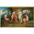 thumbnail image 2 of Monogrammist A. P. 18x13 Gold Ornate Wood Frame and Double Matted Museum Art Print Titled - Perseus and the Nymphs (1800), 2 of 4