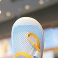 thumbnail image 6 of AJTQTH Kids Sneakers Toddler Boys Girls Mesh Breathable Sport Shoes Novelty Velcro Hollow-Out Walking Shoes Thicken Soft Soled Arch Support Running Shoes Sky Blue 15, 6 of 9