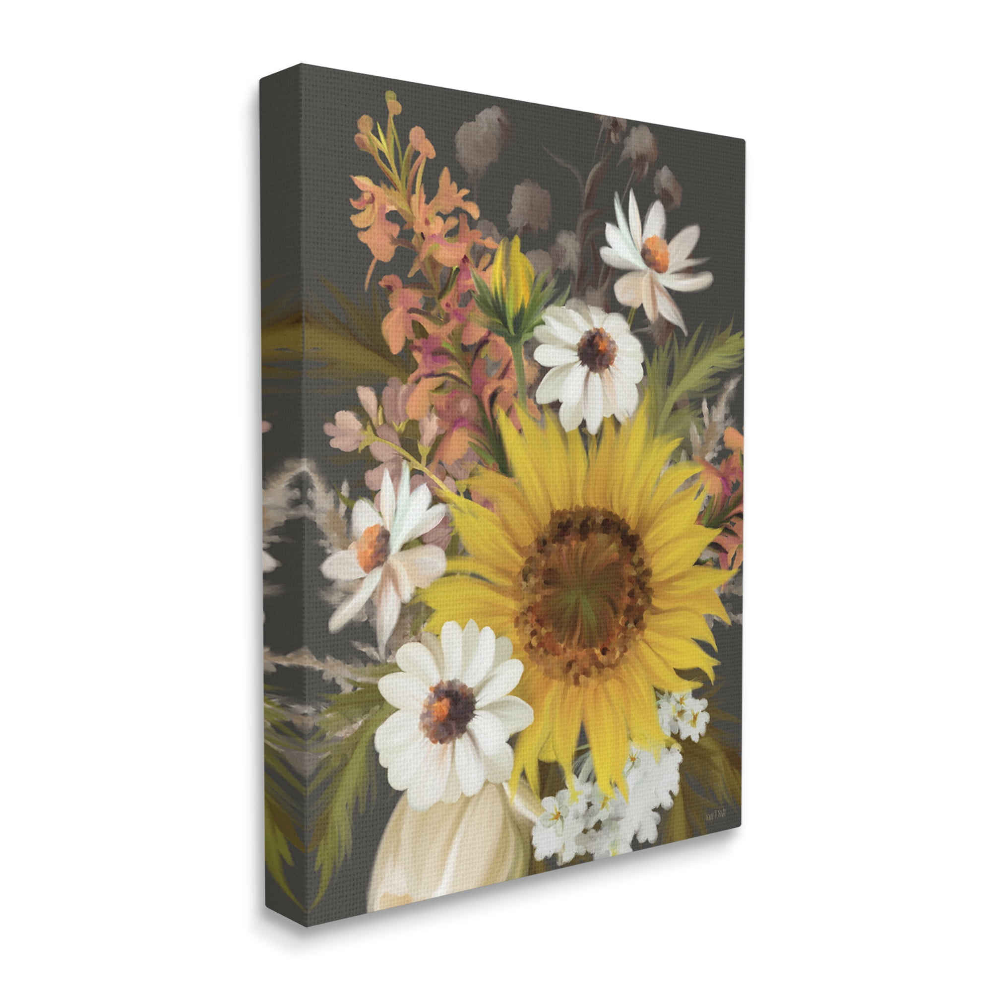 Stupell Industries Vintage Rural Florals Botanical & Floral Painting Gallery Wrapped Canvas Art Print Wall Art, 30 x 40