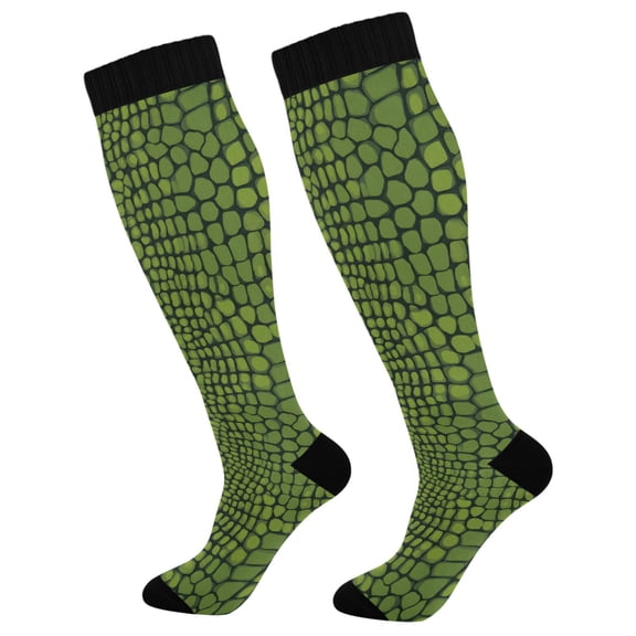 joogoo Crocodile Skin Long Socks Women Men Knee High Sock