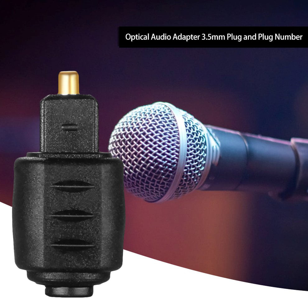 SODIAL 2 Packs Optical 3.5mm Female Mini Jack Plug to Digital Toslink M Audio Adapter