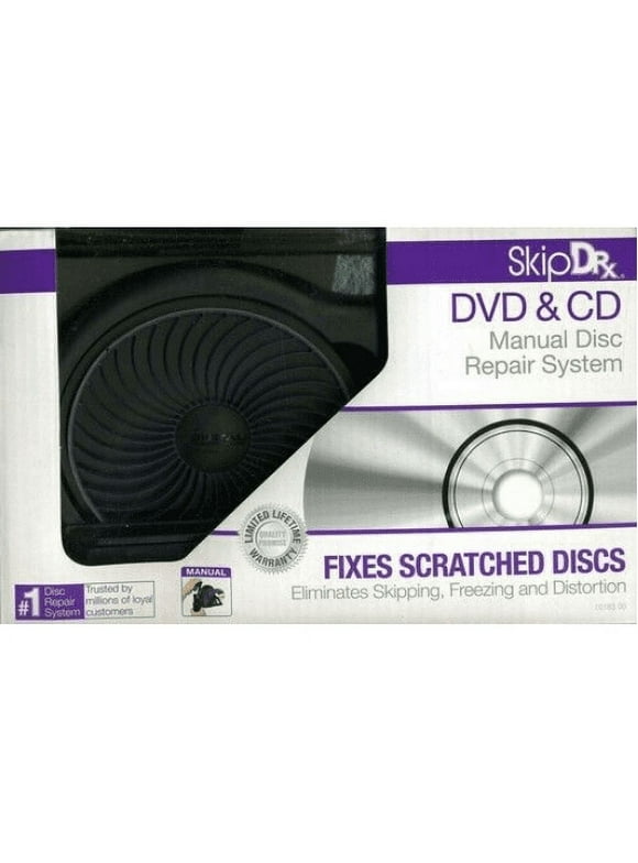 Digital Innovations 1018300 SkipDr Manual CD/DVD Disc Repair System (Black/Blue)