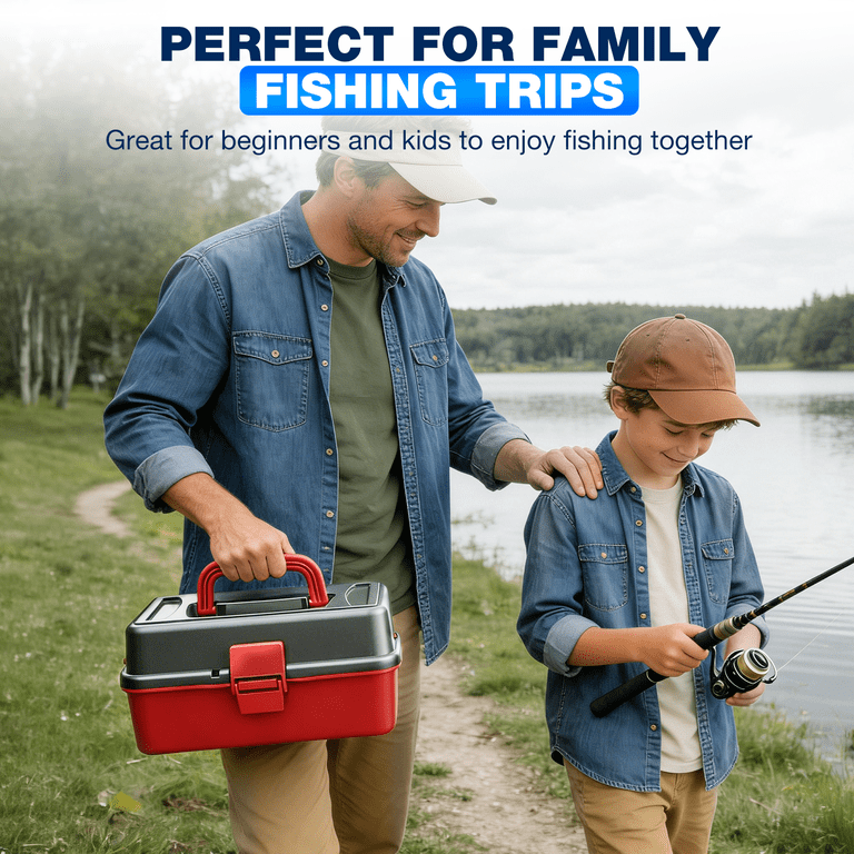 beginners fishing tackle & box All In One It includes everything you need Made a beginners tackle box