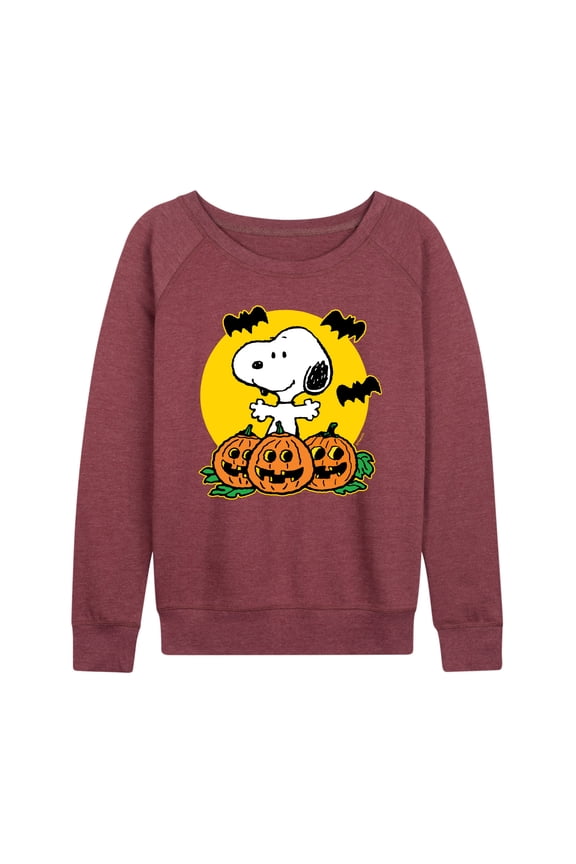 - Snoopy Pumpkin Patch - Women's Lightweight French Terry Long Sleeve Shirt