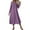 Purple, variant on qolati Fall Dresses for Women Casual Long Sleeve V Neck Flowy Midi Dress Boho Vacation Beach Sundresses Blue S