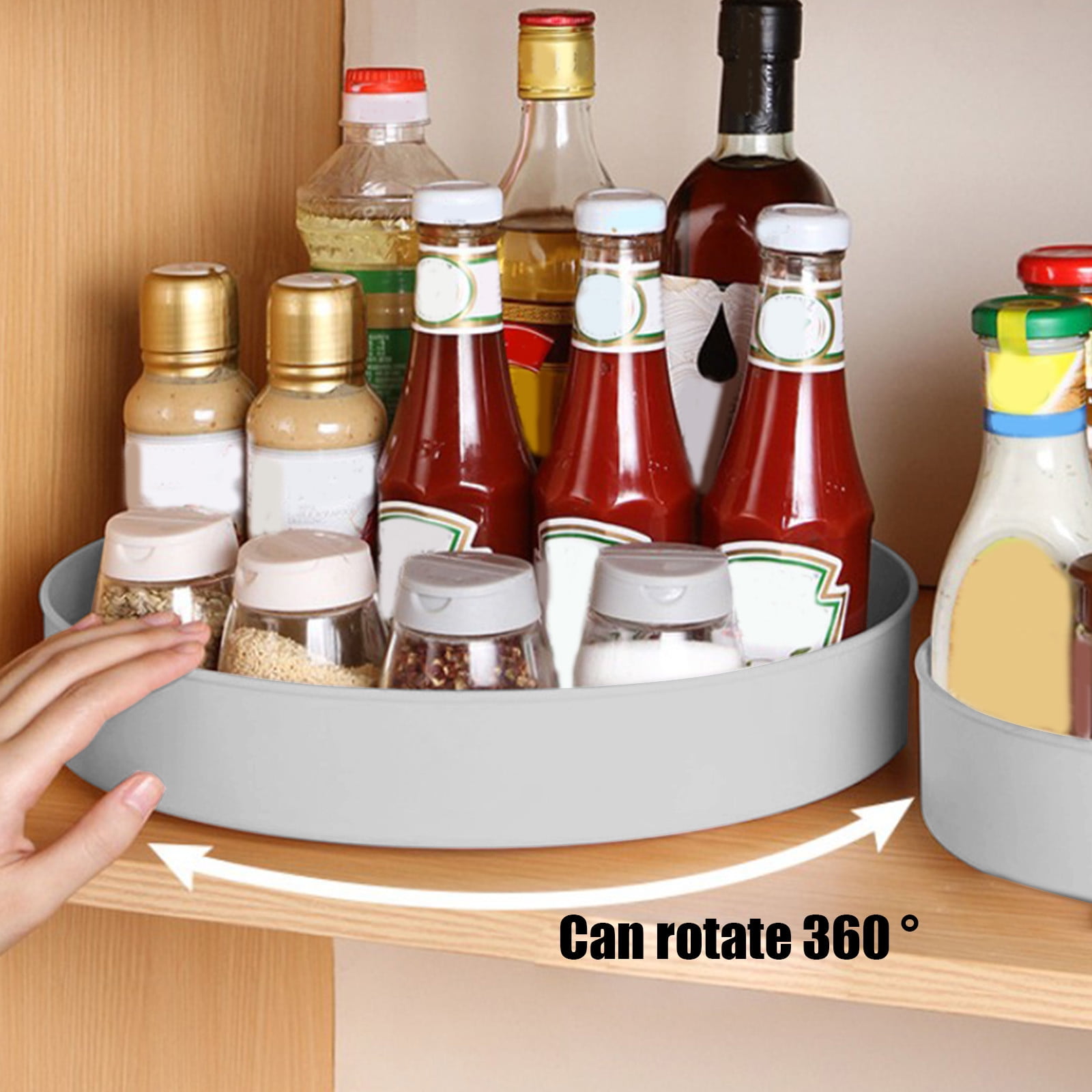 Werulen Utensilios de cocina de silicona Menos de 1$ Estante de cocina giratorio de almacenamiento Artefacto de escritorio Bandeja de almacenamiento multifuncional Plataforma giratoria circular