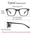 thumbnail image 5 of Cyxus Blue Light Glasses Lightweight TR90 Computer Glasses UV Blocking Square Black Frame Clear Lens Eyewear Relieve Eye Strain（Black）, 5 of 7