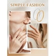 thumbnail image 4 of 2 anillos apilables de tres piedras, de acero inoxidable 304, con diamantes de imitación, lisos, apilables, finos y delicados., 4 of 4