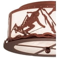 thumbnail image 3 of Meyda Tiffany 238687 Alpine 2 Light 16" Wide Semi-Flush Drum Ceiling Fixture - Rust, 3 of 5