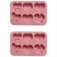 thumbnail image 2 of Molde Silicona para Chocolate con Corazón Amor, Molde para Galletas y Dulces, Bandeja Hielo para Amor, Herramienta para Hornear, Molde para Velas y Pasteles con Fondant Amor, 2 of 5