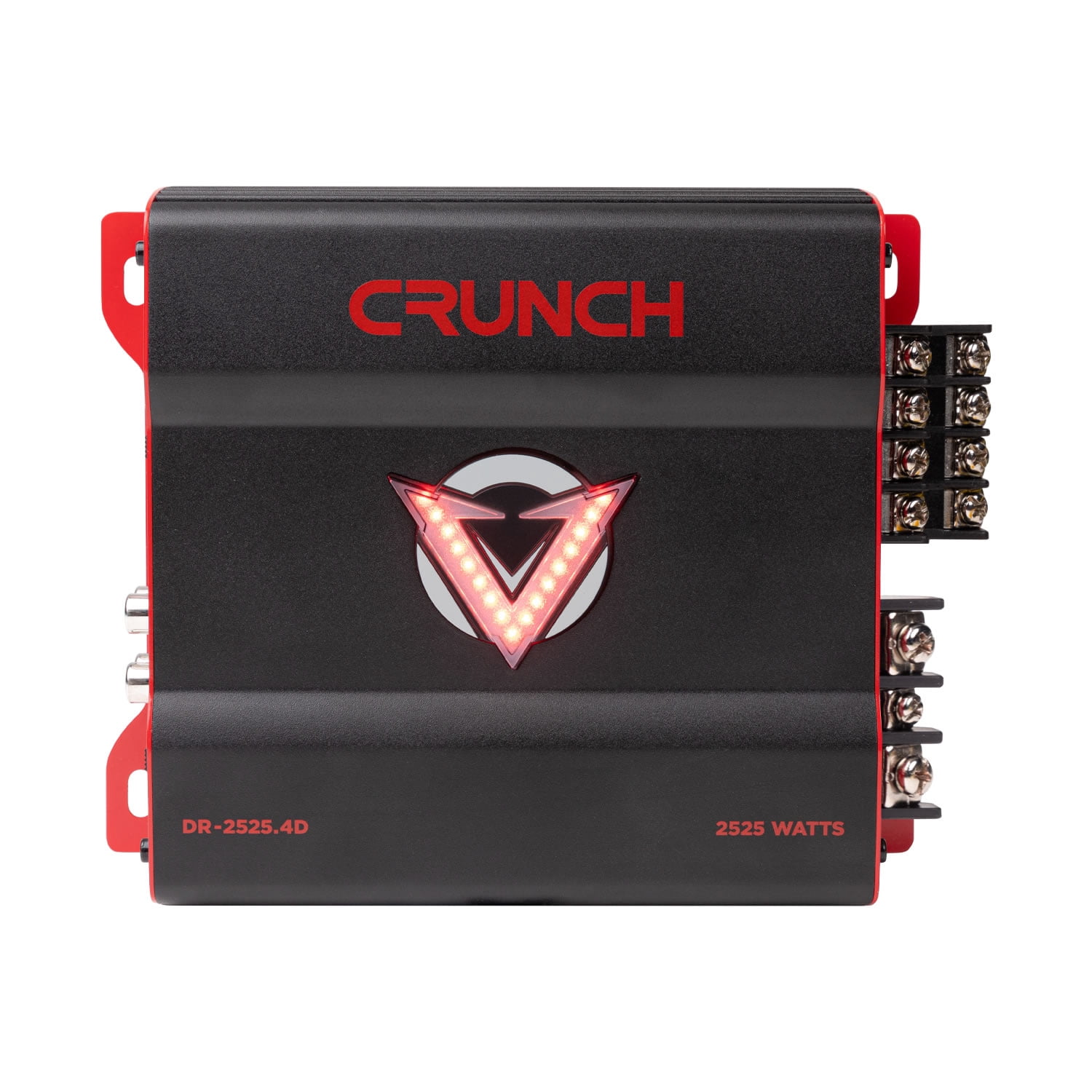 Crunch 2525W 4 Channel Subwoofer Car Audio Amp with Adjustable Crossovers and Bass Knob