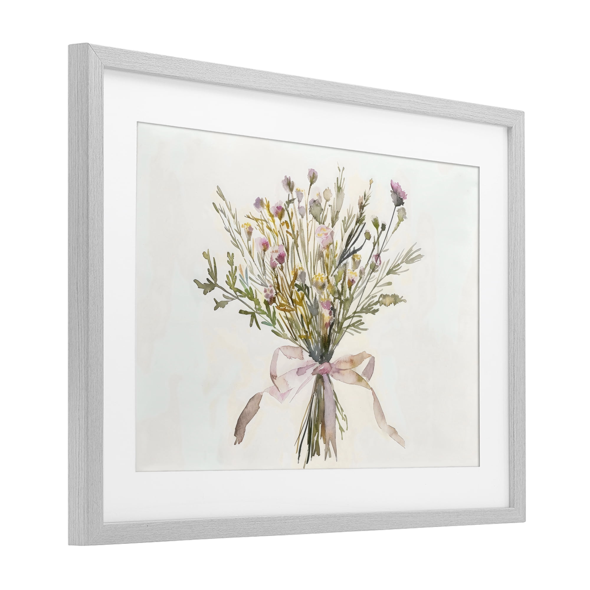Stupell Industries Bouquet of Spring Wildflowers Gray Framed Print Under Glass, design by Creative Studio