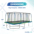 thumbnail image 2 of Plexalife - Mega 10' X 17' Gymnastics Style, Rectangular Trampoline Set with Premium Top-Ring Enclosure System, 2 of 6