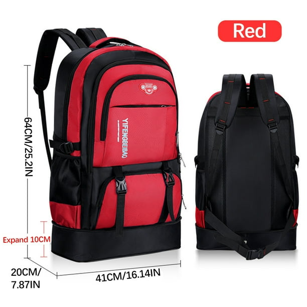 Mochila de viaje grande para hombre, mochila de montañismo y actividades al aire libre con gran capacidad, mochila de senderismo impermeable de 70 l para trekking y acampada de varios días.