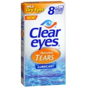 Clear Eyes Natural Tears Lubricant 0.50 oz (Pack of 2)
