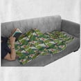 thumbnail image 6 of Aloha Soft Flannel Fleece Throw Blanket, Banana Leaves with Colorful Blossoms of Hawaiian Flowers Nature Theme Print, Cozy Plush for Indoor and Outdoor Use, 70" x 90", Multicolor, by Ambesonne, 6 of 6