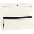 thumbnail image 2 of Hirsh 36-in Wide HL10000 Series Metal 2 Drawer Lateral File Cabinet Off White, 2 of 6