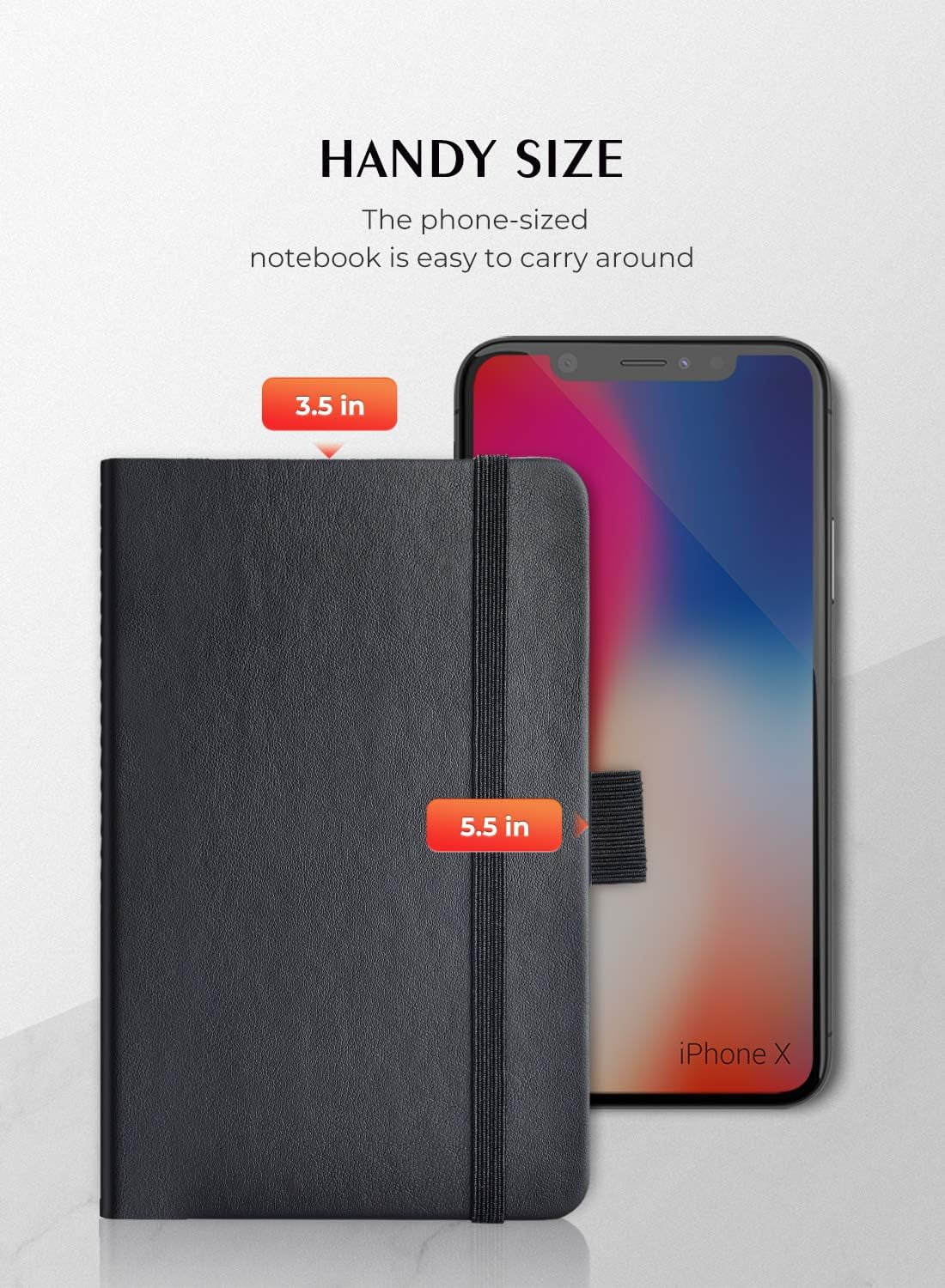 2-pack total 320 pages, pocket notebook, small notebook, 3.7" x 5.7" pocket notebook