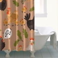 thumbnail image 4 of Beige Chicken Cartoon Pattern Shower Curtain 84"x72" ,Bathroom Decorative Shower Curtains Set with 12 Hooks,Modern Waterproof Washable Shower Curtain, 4 of 6
