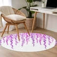 thumbnail image 4 of Small Round Rug 3Ft Washable Non-Slip, Purple Polka Dots Circle Area Rugs for Living Room Bedroom, Vintage Abstract Art Watercolor Indoor Floor Mats Carpet Runner for Home Decor, 4 of 8