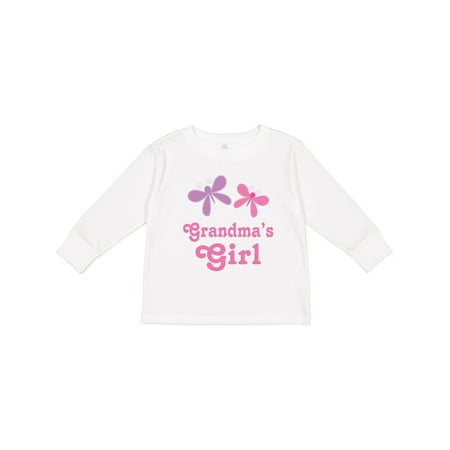 

Inktastic Grandma s Girl Grandchild Butterfly Gift Toddler Toddler Girl Long Sleeve T-Shirt