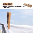 thumbnail image 2 of 100X Clothes Pins Heavy Duty Outdoor with Spring, Wooden Clothespins for Crafts and Hanging Clothes, 2 of 7