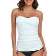 thumbnail image 1 of RELLECIGA Haut de Tankini Bandeau Froncé pour Femmes Maillots de Bain, 1 of 6