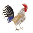 thumbnail image 3 of Broche de gallo multicolor Hugo con pedrería de Rhinestone, 3 of 7
