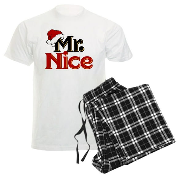 CafePress - Christmas Mr Nice Men's Light Pajamas - Men's Light Loose Fit Cotton Pajama Set