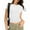 White, variant on TYGHBN Fashion Tops for Women Fitted Short Sleeve Basic Tee Slim Fit Shirts Womens Summer Shirts Loose Fit Dark Tee Shirt Women Casual Shirts Women Tops Spandex Short Sleeve Athletic Top Medium Shirt