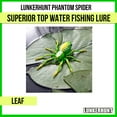 thumbnail image 2 of Lunkerhunt Phantom Spider Fishing Lure | Most Realistic Topwater Fishing Bait with Self-Righting Ballast for Natural Walking Action | Hollow Body Weedless Hooks for Bass Fishing (Leaf), 2 of 7