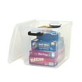 thumbnail image 2 of HOMZ 4-Pack 31 Qt Latching Lid, Home & Office Clear Plastic Storage Organizer Bins, Gray, 2 of 9