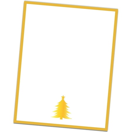 SKYSONIC 30 Christmas Stationery Letterhead Paper Xmas Tree Letter Writing Paper for Notes Greeting Card Invitation Office Printing, 8.5 11 Inch