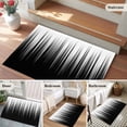 thumbnail image 5 of Black White Entryway Rug 2'x3'&nbsp; Non Slip Front Door Mats, Modern Geometric Abstract Gradient Striped Entrance Rugs Indoor Outdoor Carpet, Washable Floor Mats Small Area Rug for Bedroom Kitchen, 5 of 8
