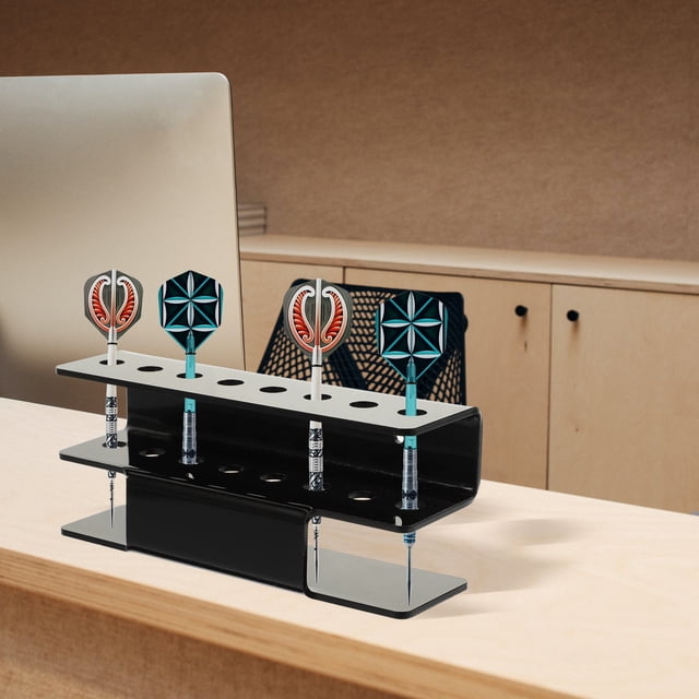 TABLZONE 1 Ensemble de Support de Fléchettes Acrylique Noir pour Usage Extérieur Familial