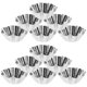 thumbnail image 3 of 12 moldes de acero inoxidable delicados y útiles para tartas, reutilizables, para cupcakes, muffins y cocina (plateados), 3 of 5