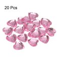 thumbnail image 3 of Uxcell 20Pcs Acrylic Heart Rhinestone 25mm Flat Back Plastic Gems for Jewelry Making, Light Pink, 3 of 7