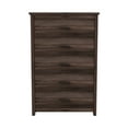 thumbnail image 4 of Generic Retro American Country Style Wooden Dresser with 5 Drawer, Storage Cabinet for Bedroom, Dark Walnut, 4 of 9