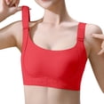 thumbnail image 2 of ZNQHFRE Women’s Wireless Full Coverage Bra, Custom Shaping Comfort No Underwire Everyday Seamless Bra Red L, 2 of 5