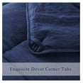thumbnail image 4 of 3pc Prewashed All Season Down Alternative Comforter Duvet Insert -Quilted Comforter with Corner Tabs -Box Stitched -250GSM Fiberfill Chic Farmhouse Style Bedding(Salomon,Queen,Navy), 4 of 7