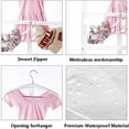 thumbnail image 4 of 3 Packs Clear Kids Dance Costume Garment Bags,Garment Bag 35 Inch for Dance Competitions,Foldable Travel Storage Cover Bag with 3 Zipper Pockets, 4 of 6