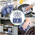 thumbnail image 5 of Rudder Anchor Blue Stripes Microfiber Kitchen Hand Towel Dish Cloth Tableware Household Cleaning Towel Utensils for Kitchen, 5 of 7