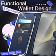 thumbnail image 3 of JETech Wallet Case for Samsung Galaxy S24 5G, Shockproof PU Leather Magnetic Flip Cover with Card Holder, Stand Feature and Full Camera Protection (Dark Blue), 3 of 6