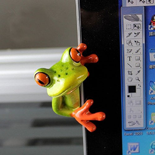 Resin Creative 3D Craft Frog Decoration Office Desk Computer Decoration Gift 