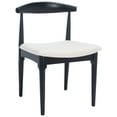 thumbnail image 6 of SAFAVIEH Lionel Retro Farmhouse Dining Chair, Black Body/White Seat, Set of 2, 6 of 13