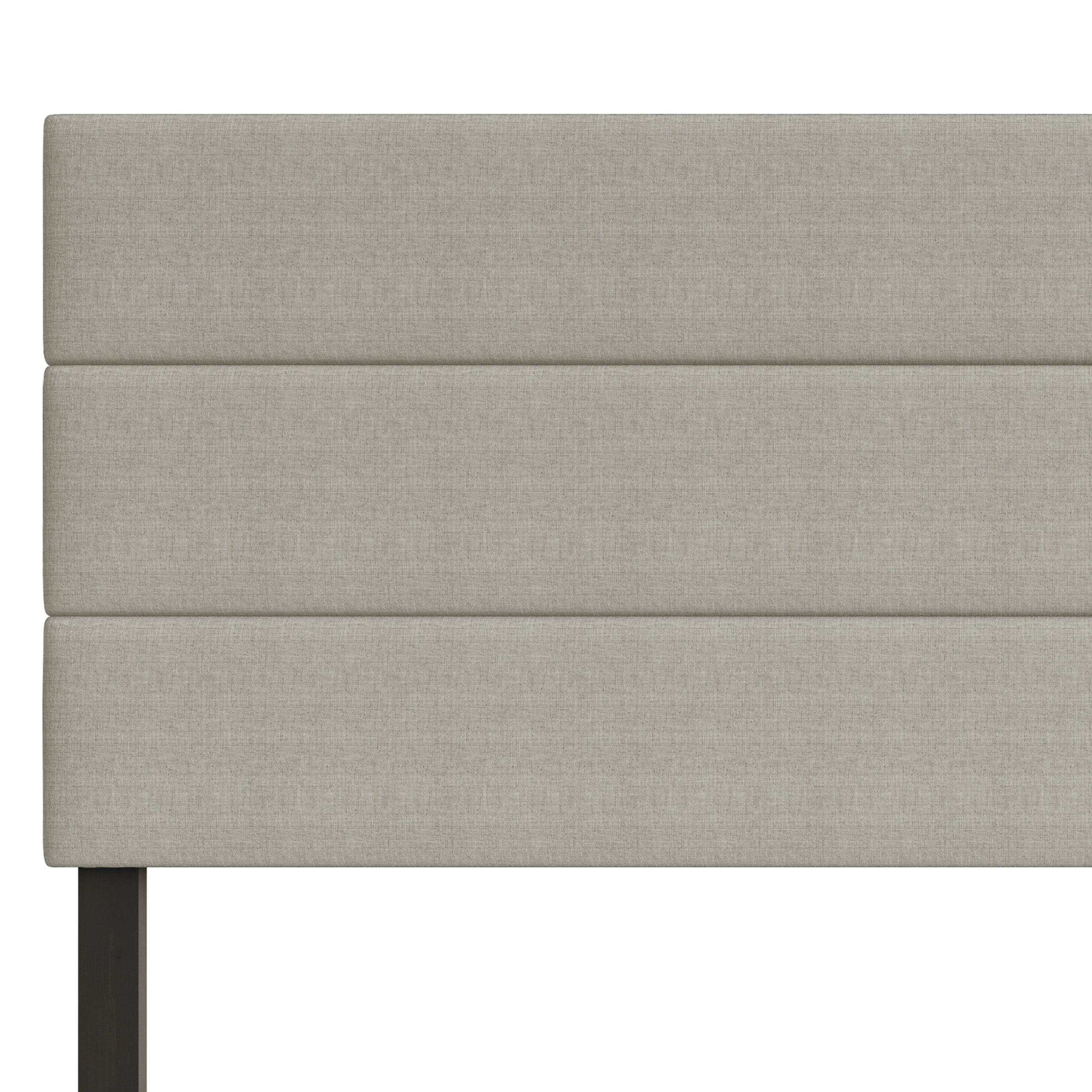 Home Design Etta King Upholstered Headboard with Channel Tufting and Foam Padding, Warm Gray, Easy assembly